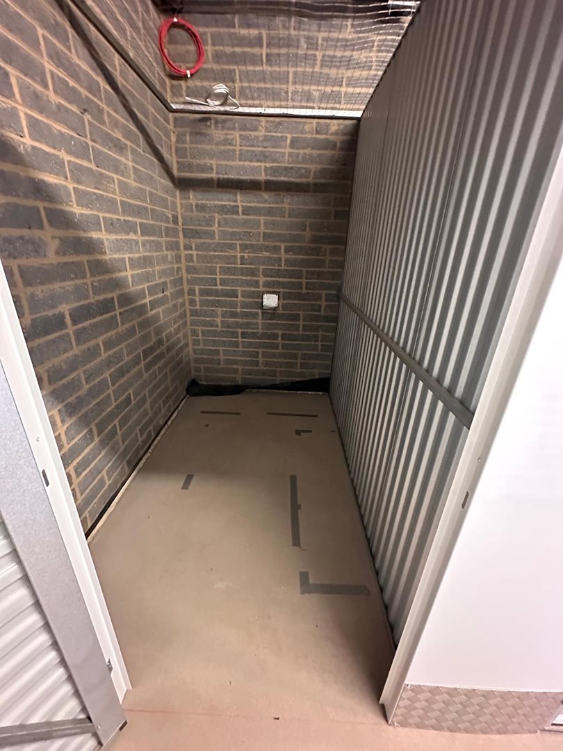 Storage unit layout and size demonstration